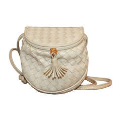 Bottega Veneta Ivory Cross-Body Handbag