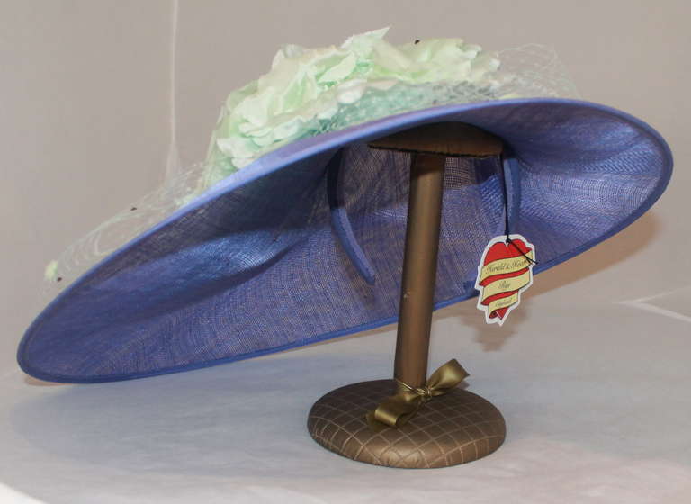 Women's Herald & Heart Lavender Flowered Ascot Hat