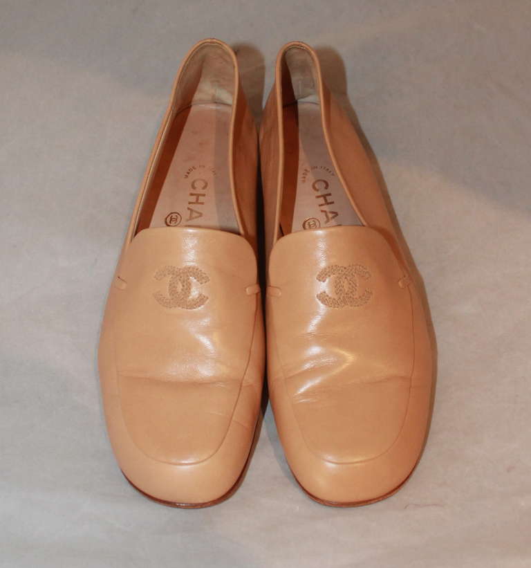 Chanel Tan Loafers with 
