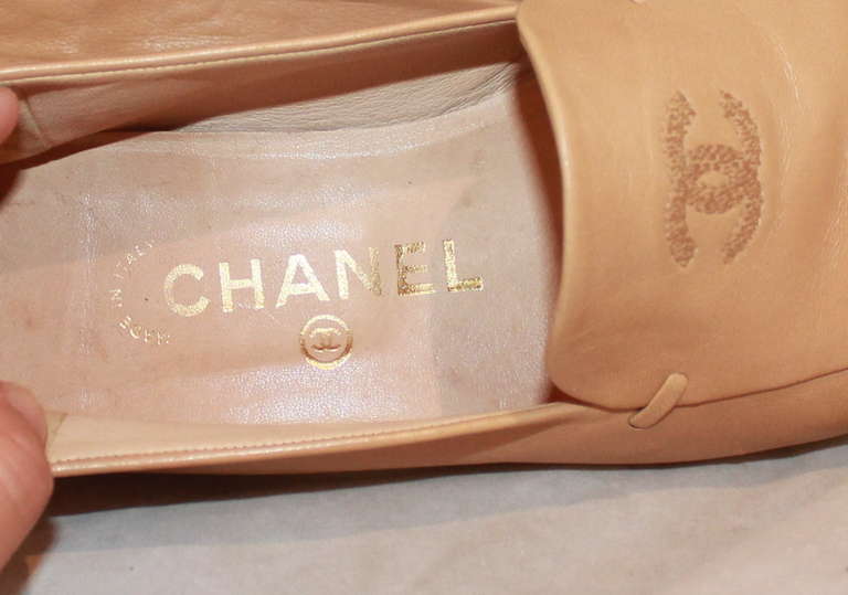 Chanel Tan Loafers - 36 1