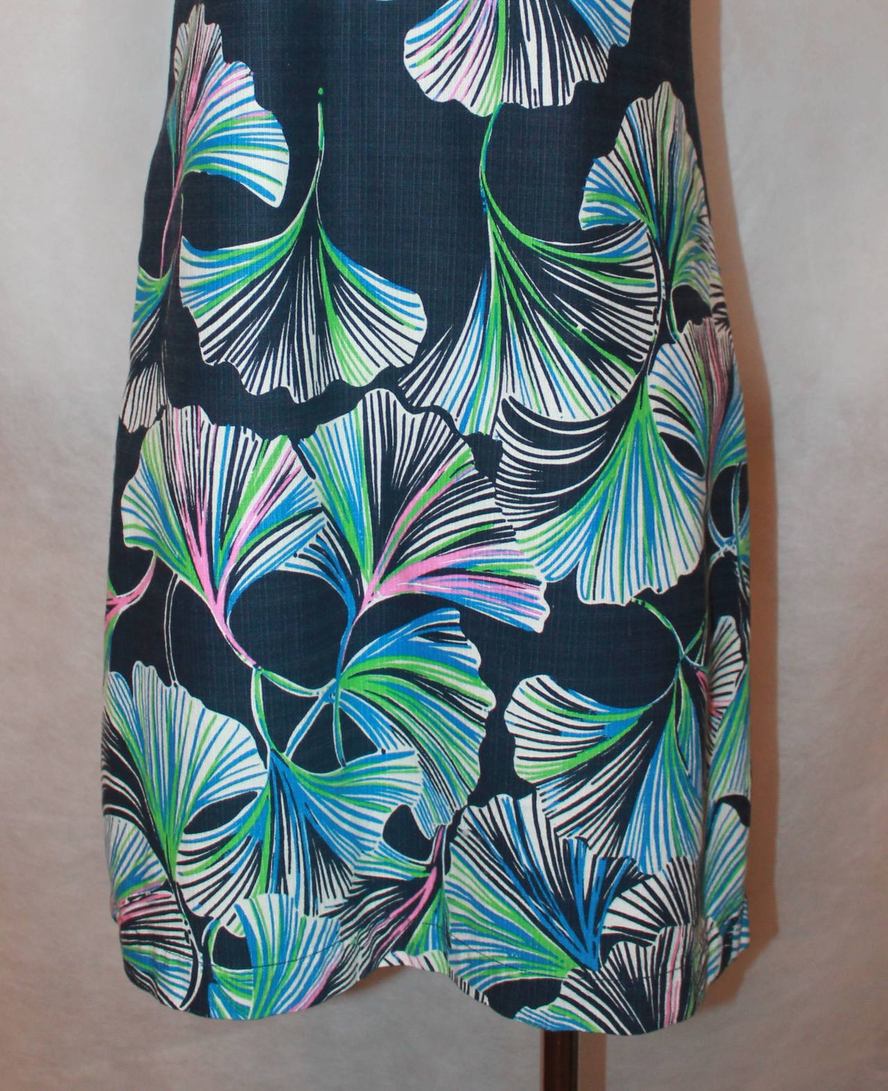 Women's Lilly Pulitzer Navy Floral Print Dress - 6
