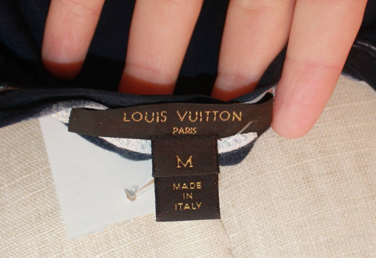 Louis Vuitton 2012 Resort Navy Paris Motif Tank with Pocket - M 2