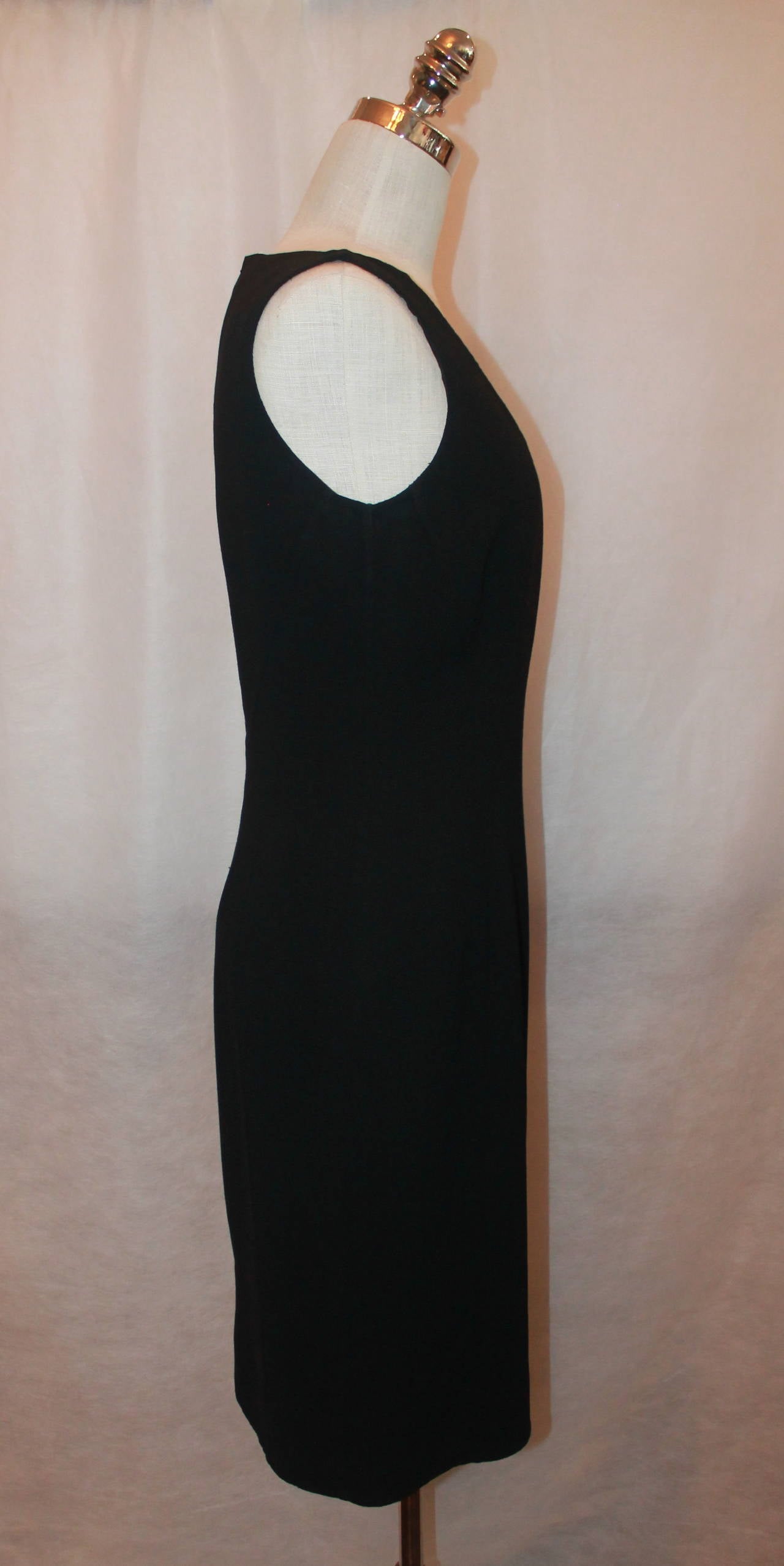 Chado Black Wool Tapered Dress - 8 For Sale at 1stDibs | tapered ...