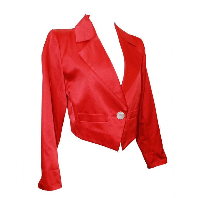 Red satin bolero cheap