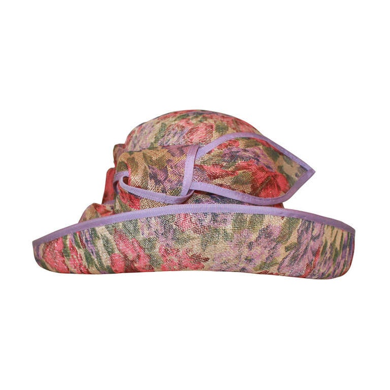 Herald & Heart Floral Print Sloop Style Hat