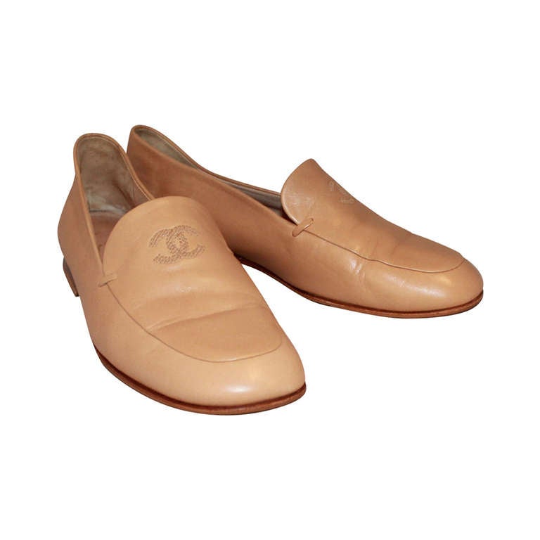 Chanel Tan Loafers - 36