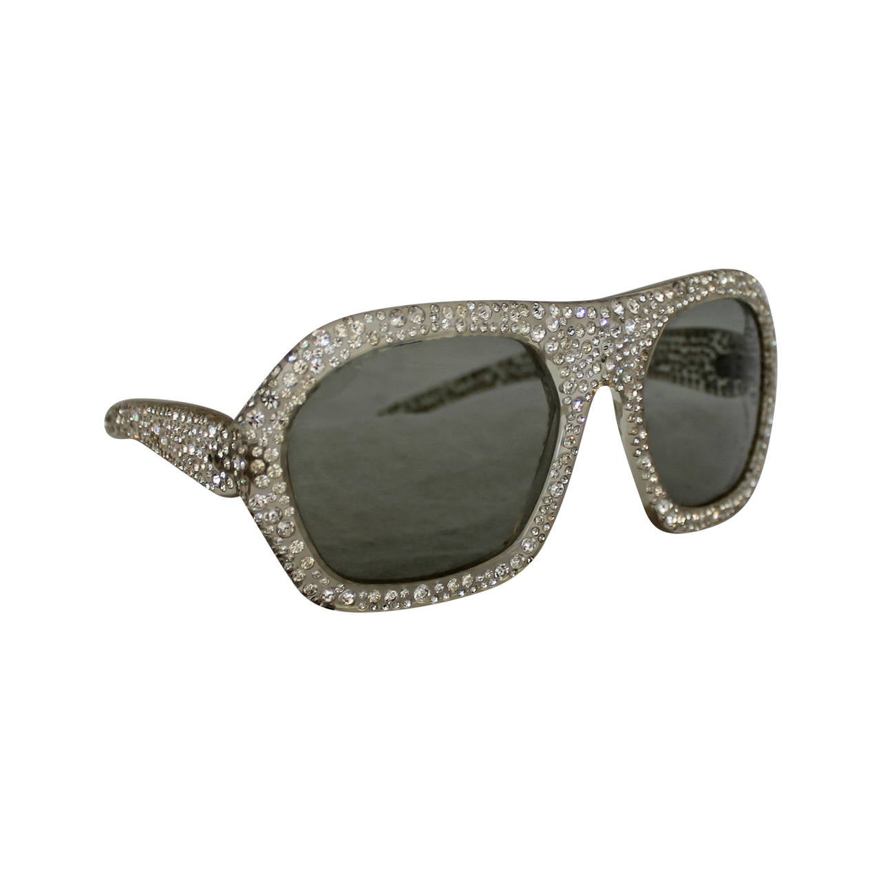 Nina Ricci 1970's Vintage Lucite & Rhinestone Sunglasses