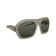 Nina Ricci 1970's Retro Lucite & Rhinestone Sunglasses