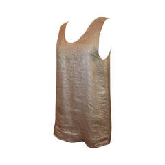 Chloe Gold and Silver Sparkle Linen Tank Top - 38
