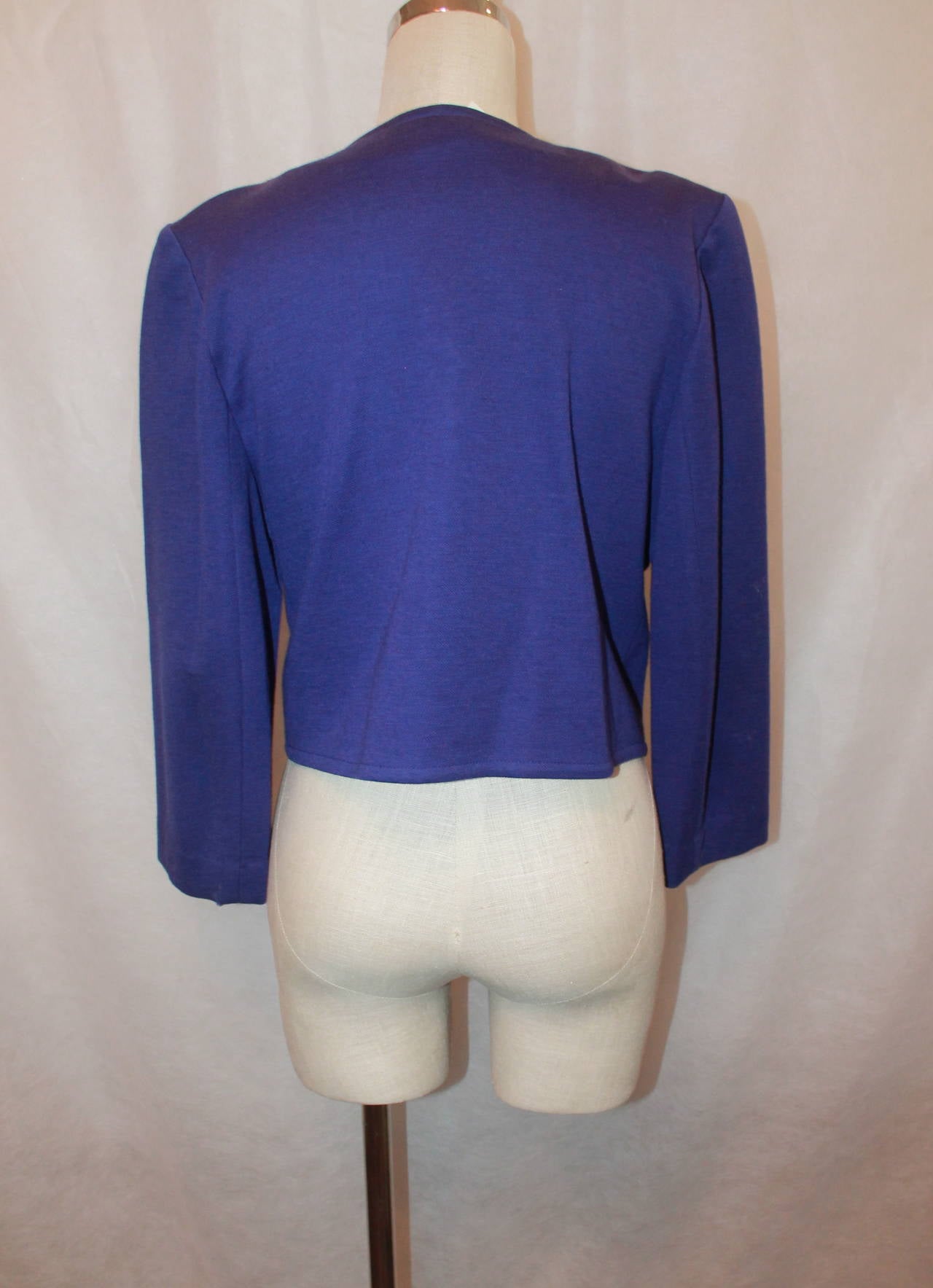 Sonia Rykiel 1980's Vintage Royal Purple Wool Jacket - M For Sale at ...