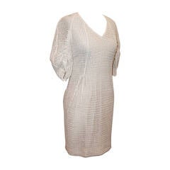 Akris Ivory Crochet Sleeve Dress NWT - 6 - rt $2, 990