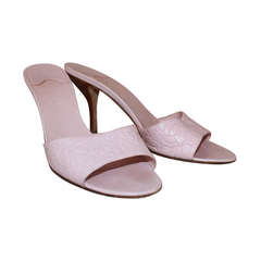 Chanel Pink Monochromatic Slide Heel - 38