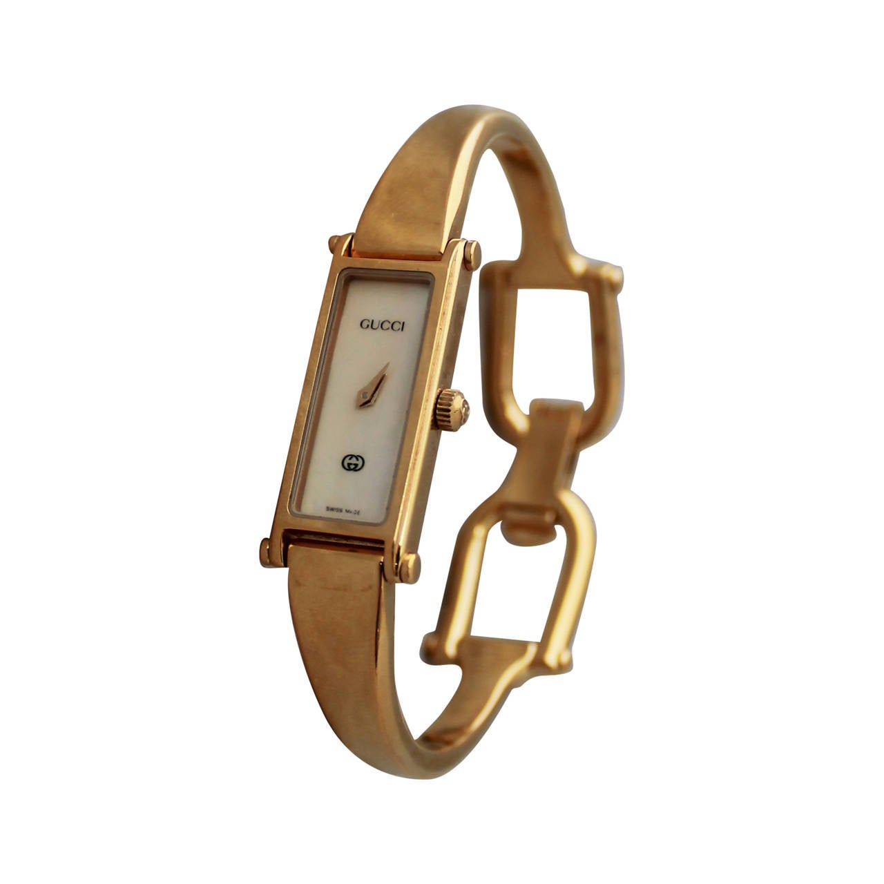 Gucci Goldtone Mother of Pearl Bracelet-Style Watch