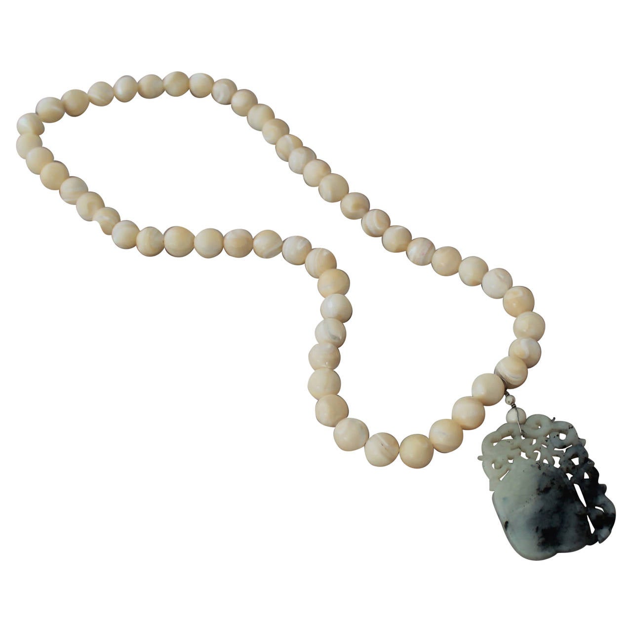 black onyx white jade mother of pearl White agate necklace ,black and white gemstone beaded necklace handmade white pendent