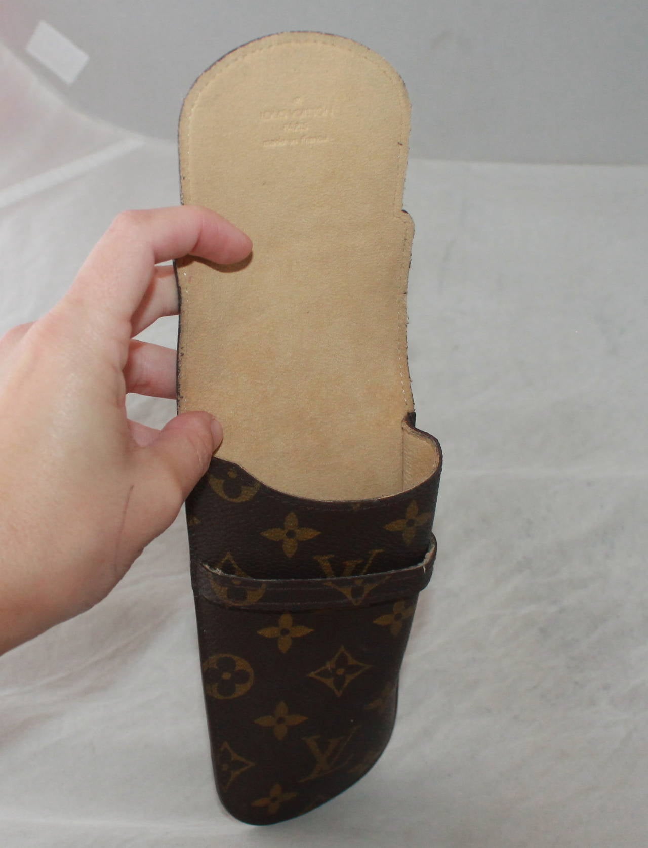 Louis Vuitton 1997 Vintage Brown Monogram Eyeglass Case In Good Condition In West Palm Beach, FL