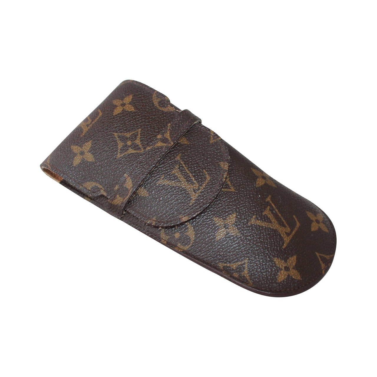 Louis Vuitton 1997 Vintage Brown Monogram Eyeglass Case at 1stDibs