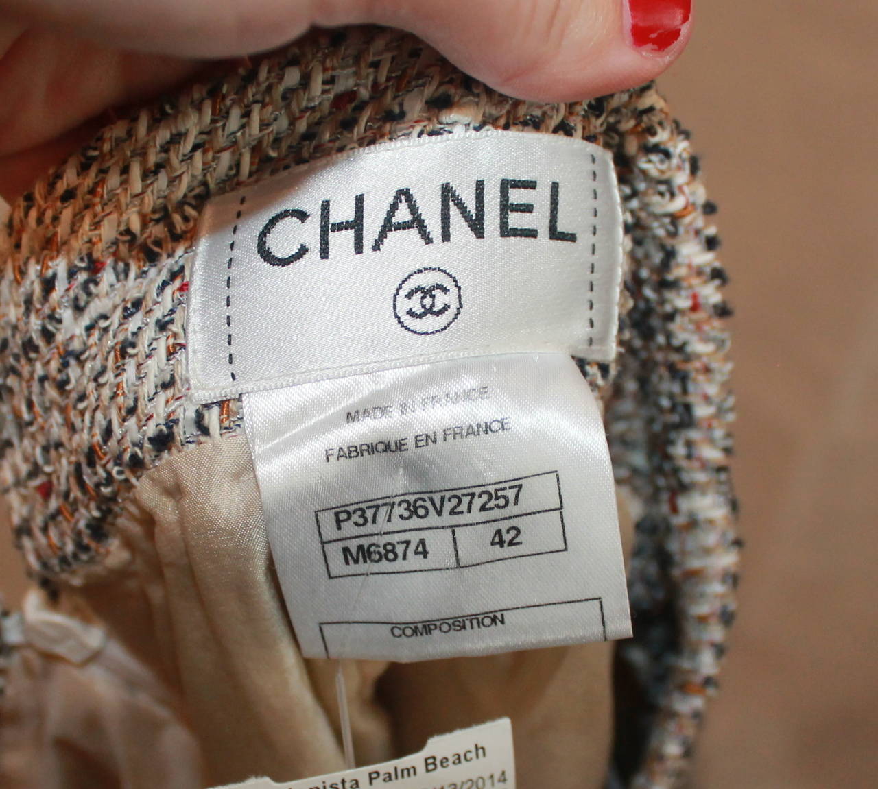 Chanel Beige & Earthtones Tweed 2-Pocket Skirt - 42 2