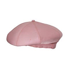 Norman Norell 1960's Vintage Silk Pink Driving Cap