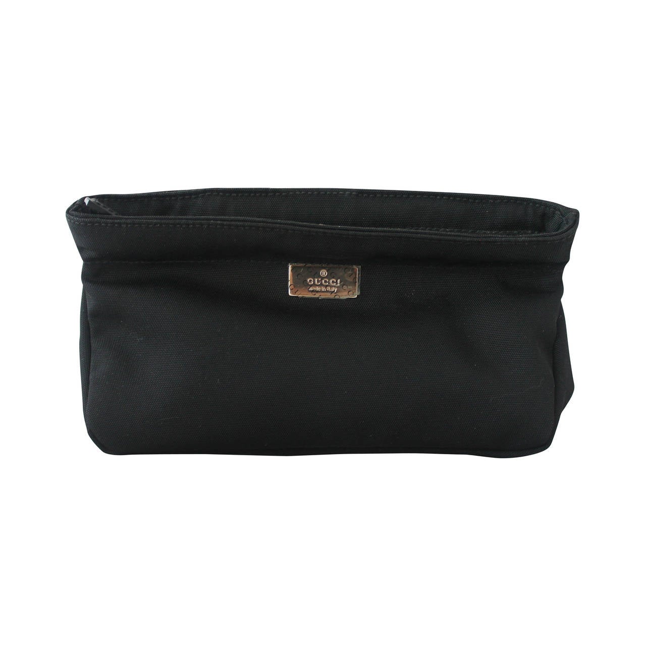 Gucci Black Nylon Solid Cosmetic Case