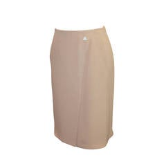 Chanel 2000 Brown Silk Skirt with Front
Back Slit - 38 Chanel 2000 Brown Silk Skirt with Front
Back Slit - 38