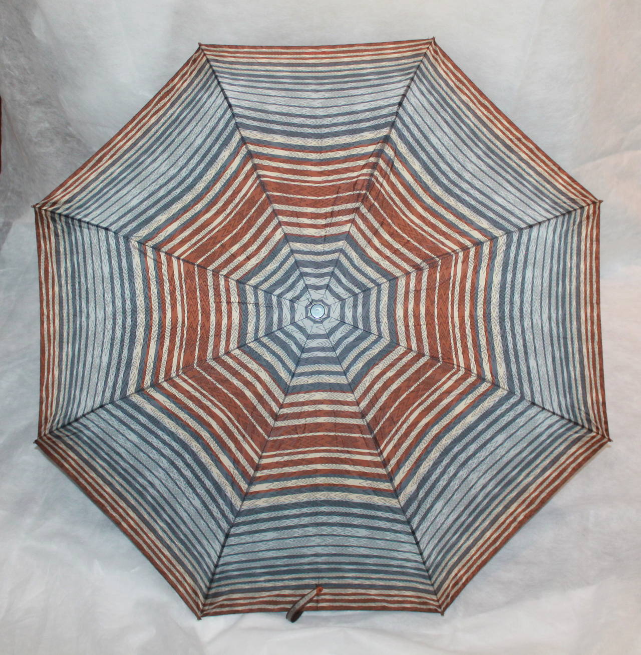 Gray Missoni Grey & Brown Geometric Printed Umbrella with Cover