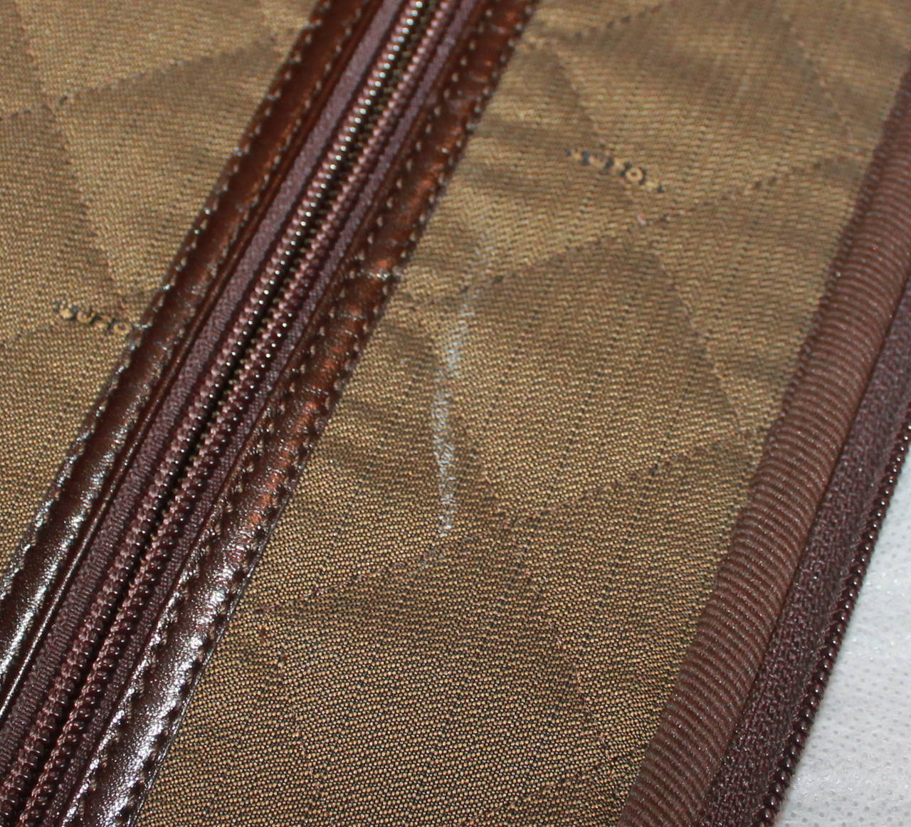 Fendi Monogram Printed Suitcase with Leather Handle & Trim 1