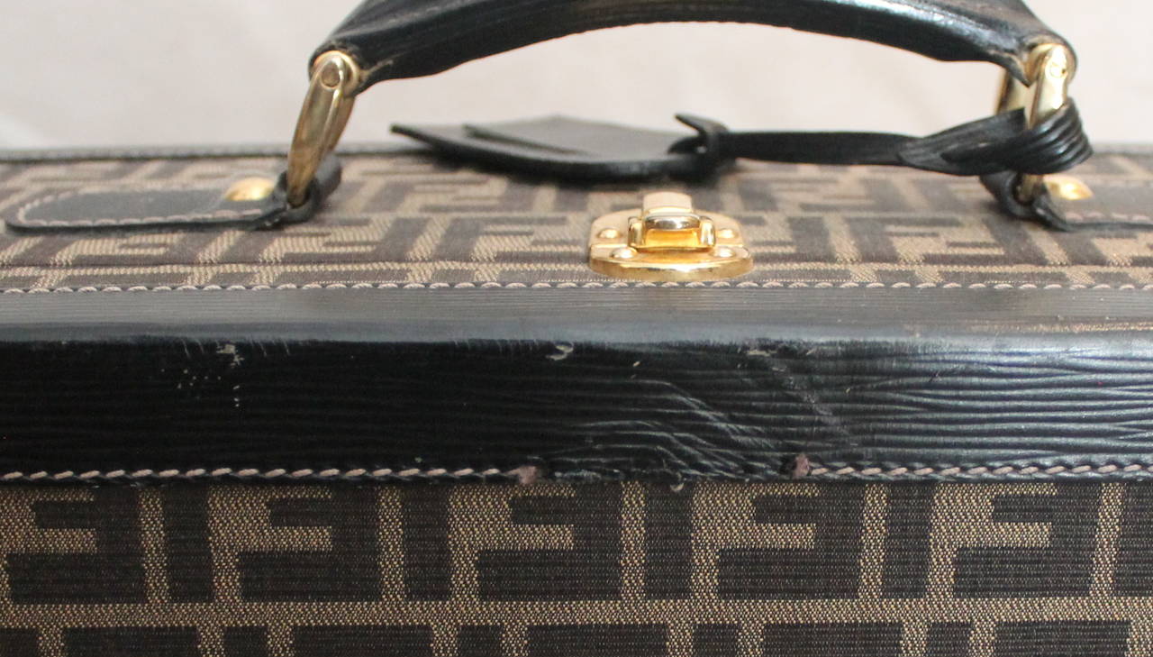 Fendi Monogram Print & Epi Leather Trim Hard Suitcase - GHW 1
