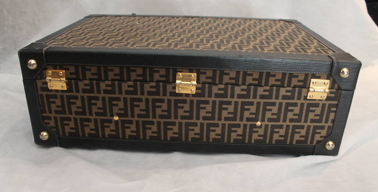 Fendi Monogram Print & Epi Leather Trim Hard Suitcase - GHW 4