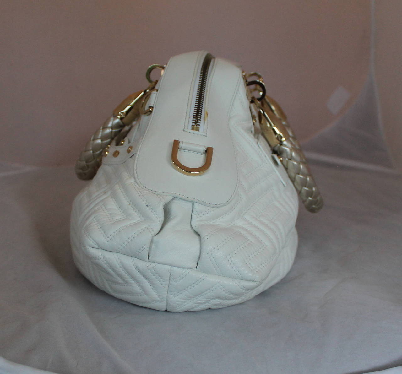 white quilted bags