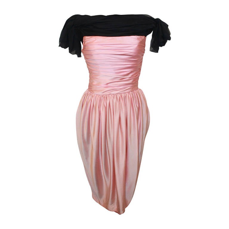 Lanvin Vintage Pink & Navy Dress - 4 For Sale