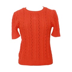 Courreges Vintage Orange Crewneck Top - M