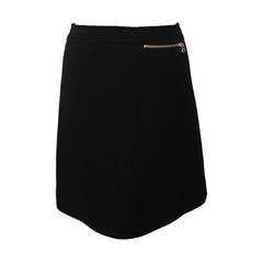 Courreges Black Wool Skirt - 36