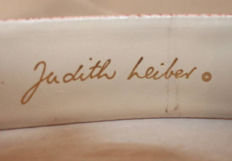 Judith Leiber Gold Starfish Belt & Peach Strap In Excellent Condition In West Palm Beach, FL
