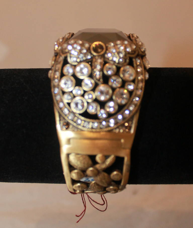 Women's Heidi Daus Special Edition Large Stone Gold Cuff