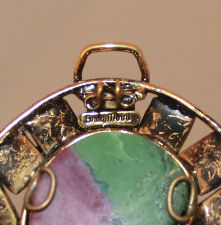 Iradj Moini Tiger's Eye & Malachite Gold Evening Bag - circa 1998 2