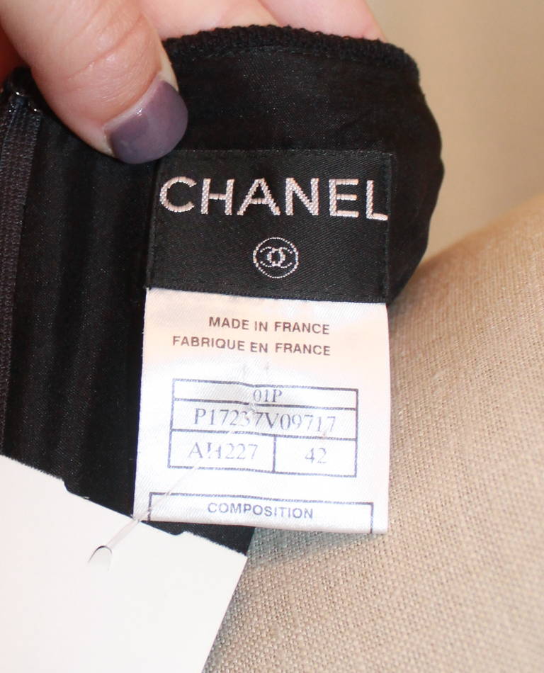 Chanel Black Skirt w/ Front Zippers - 42 1