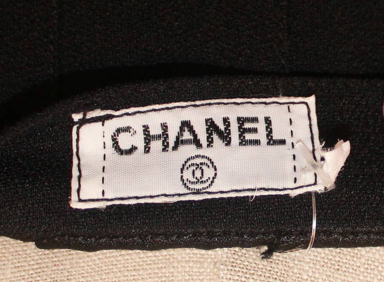 Chanel Black Long Sailor Style Skirt - 36 2