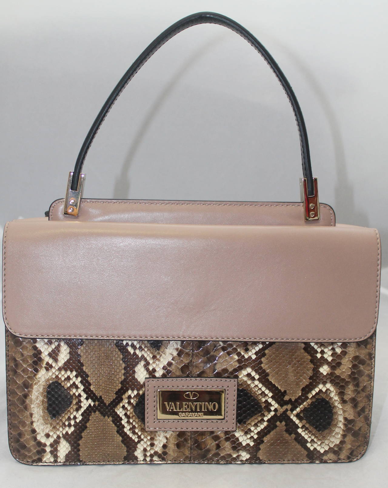 Valentino Taupe Python Aphrodite Handbag - circa 2011