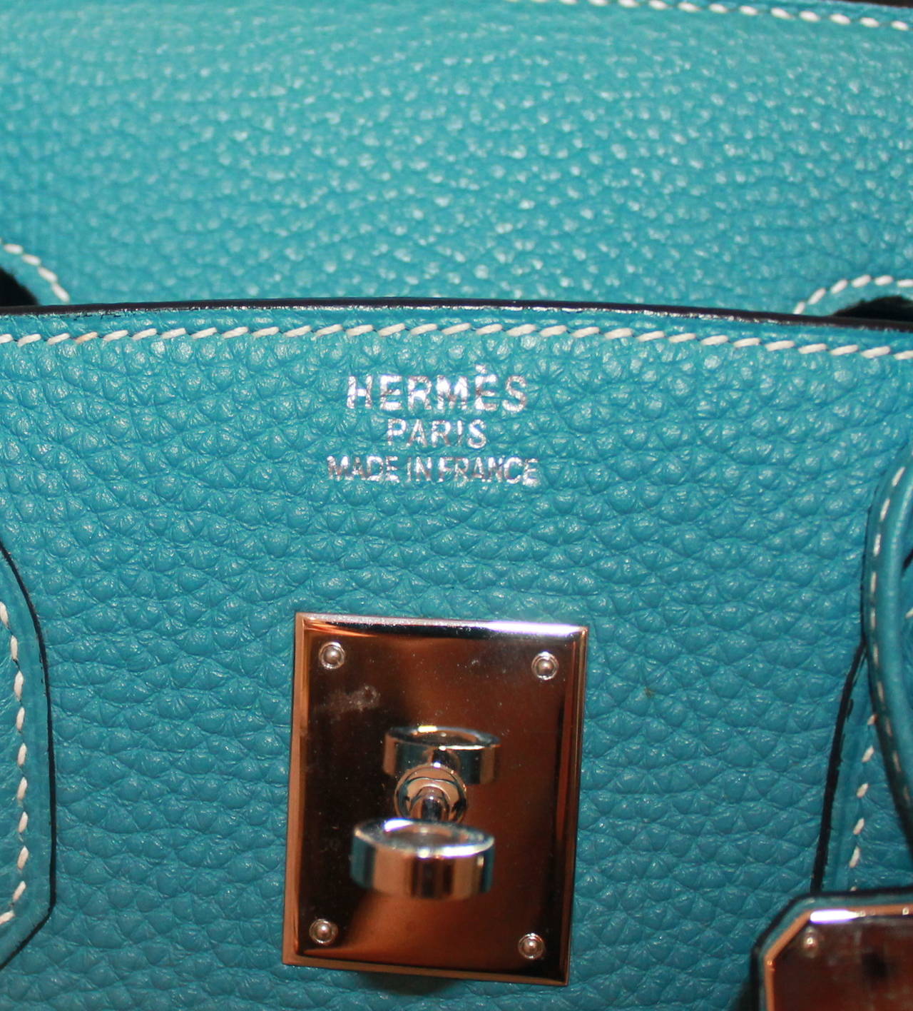 Hermes Blue Jean Clemence Birkin 35 cm PHW 2004 1