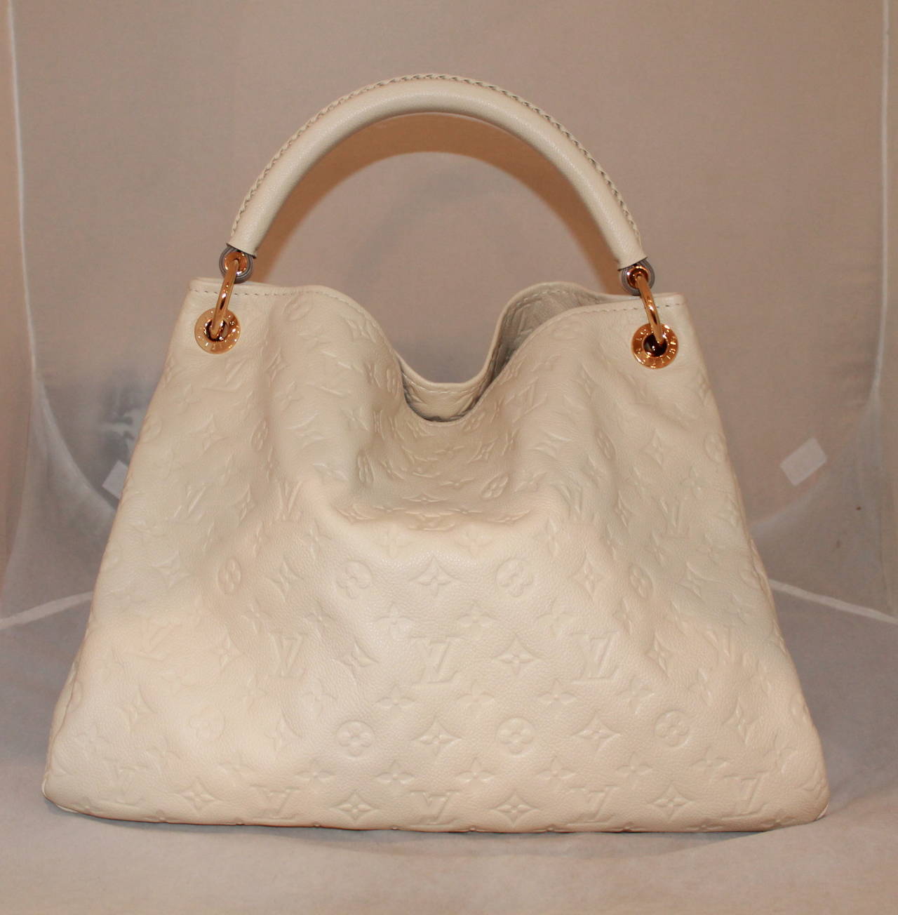Louis+Vuitton+Artsy+Tote+MM+Ivory+Leather for sale online