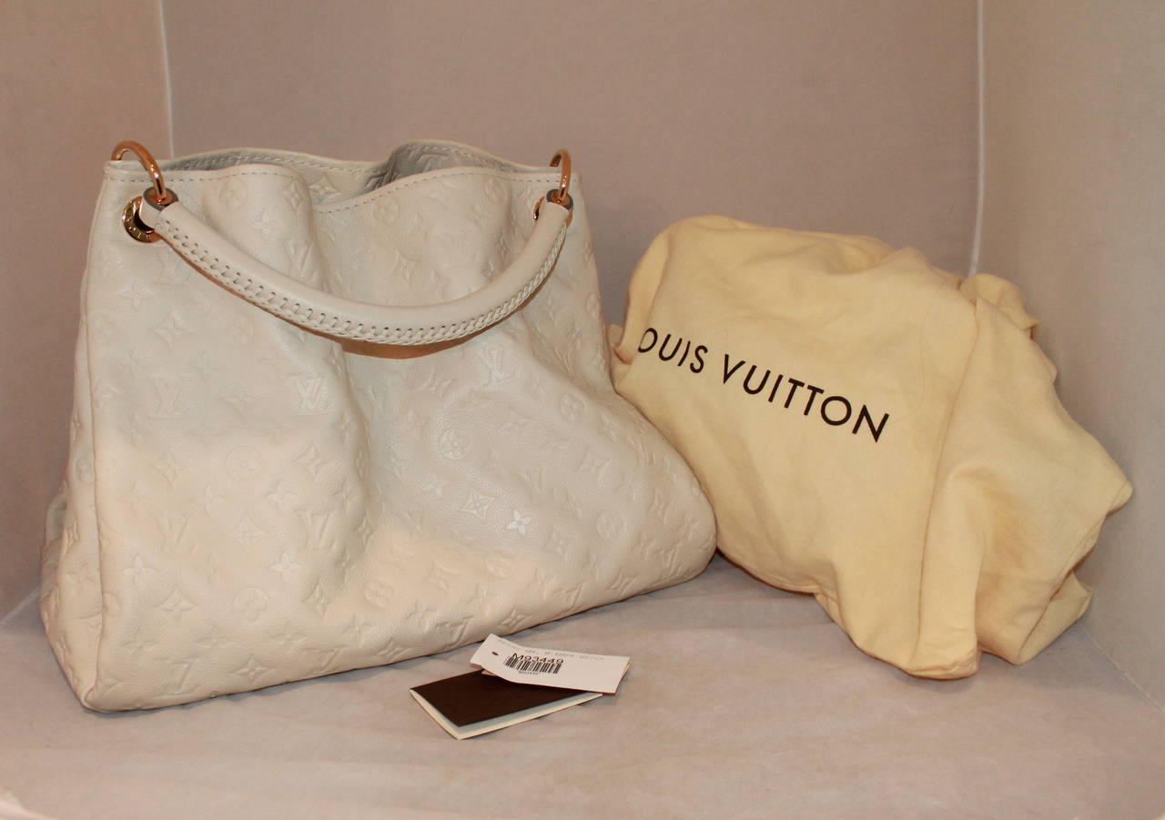 Louis Vuitton Ivory Empriente Artsy MM Bag In Excellent Condition In West Palm Beach, FL