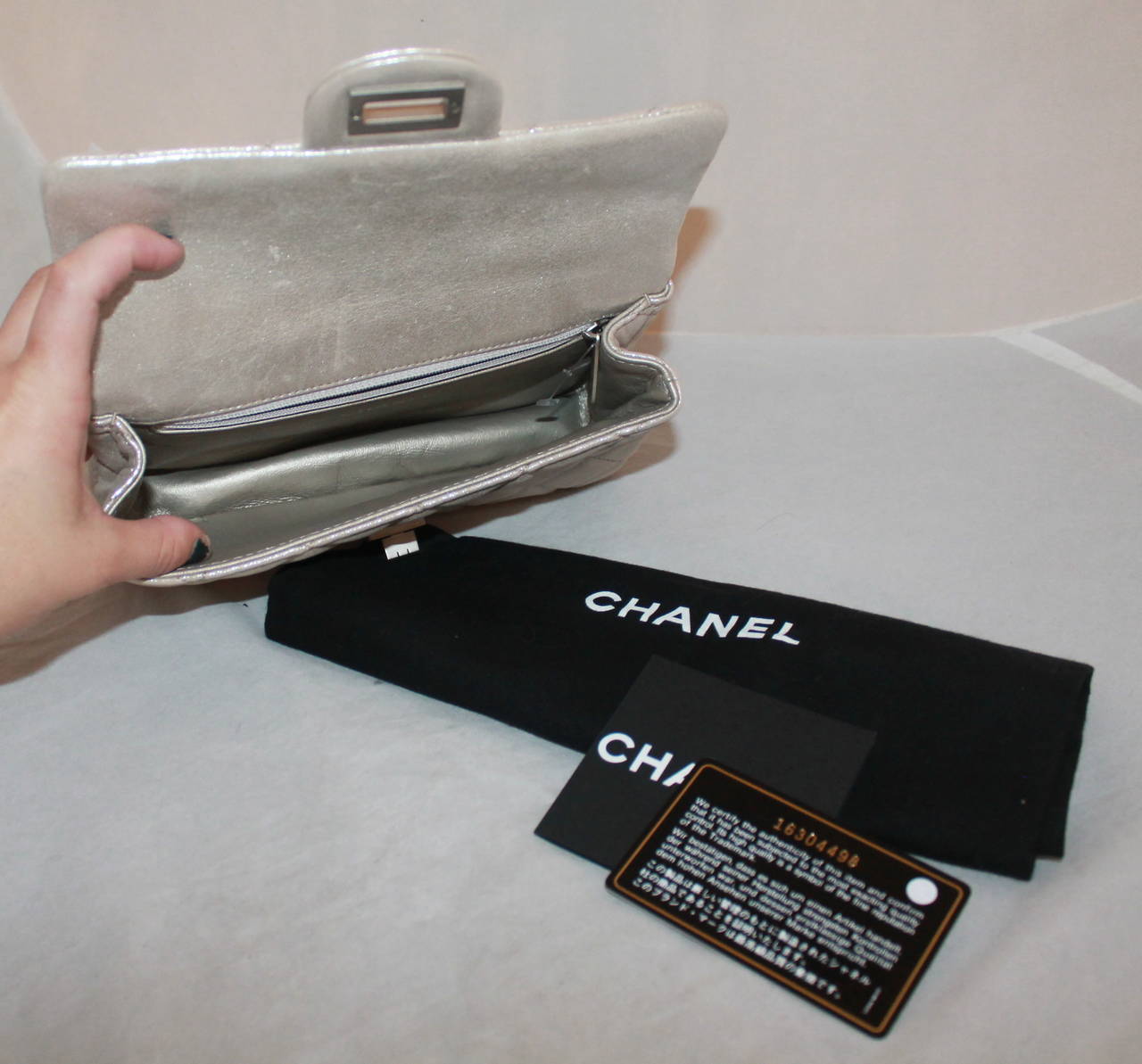 Women's Chanel Iridescent Nude Reissue Style Roll Clutch - circa 2013