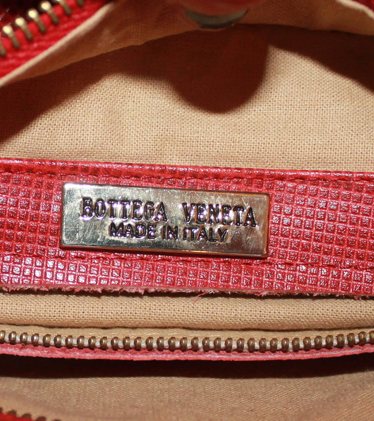 Women's Bottega Veneta Vintage Red Raffia & Lizard Trim Oversize Clutch