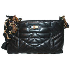 Lanvin Black Quilted Leather Cross Body Handbag