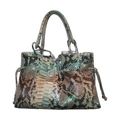 Used Nancy Gonzalez Metallic Pastels Python Handbag - retail $3000