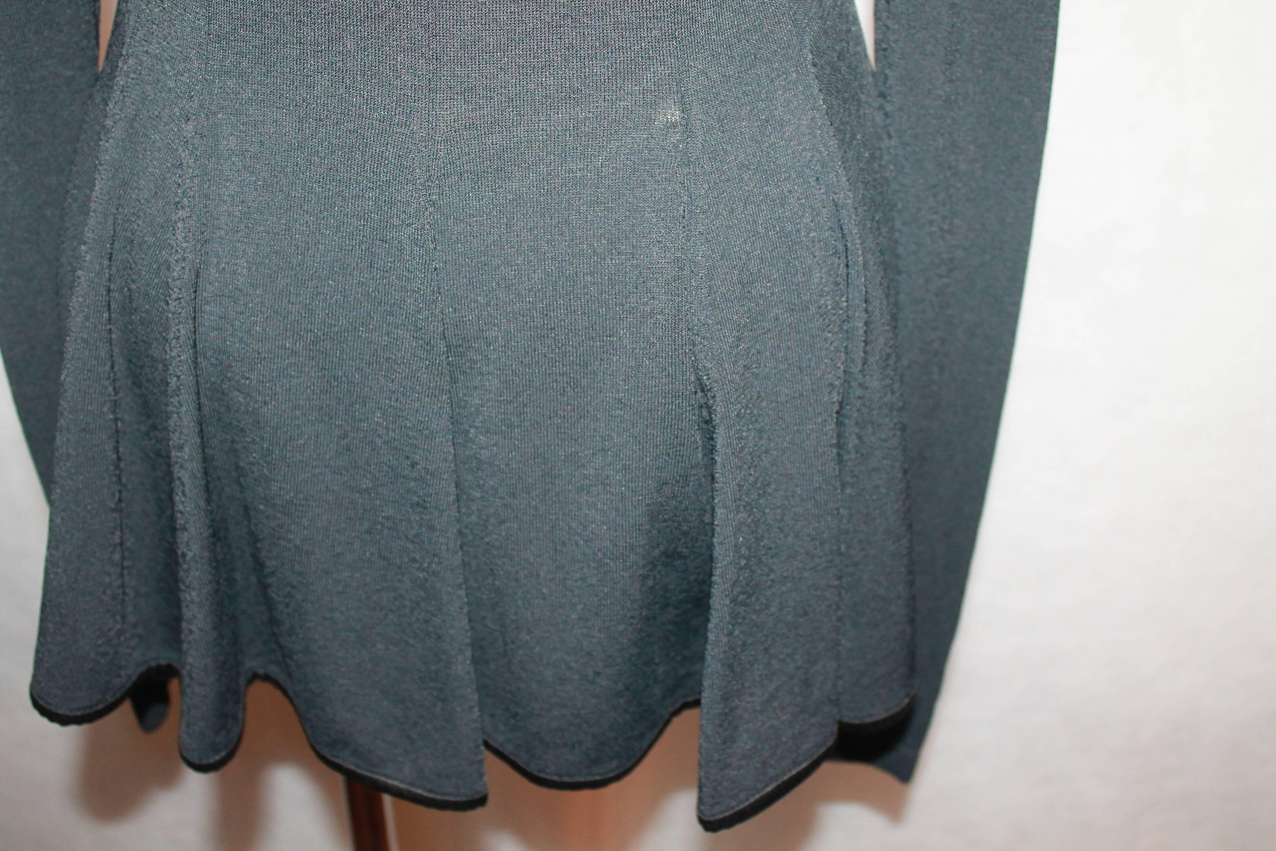 Givenchy Black Long Sleeved Sweater w/ Peplum Back - Medium 1