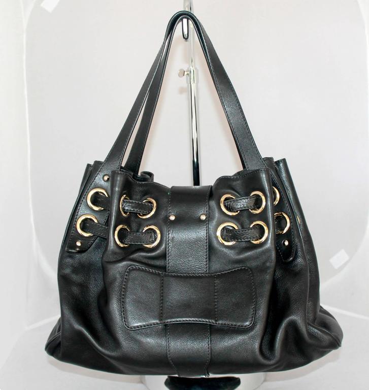 Jimmy Choo Black Leather Ramona Handbag - GHW at 1stDibs