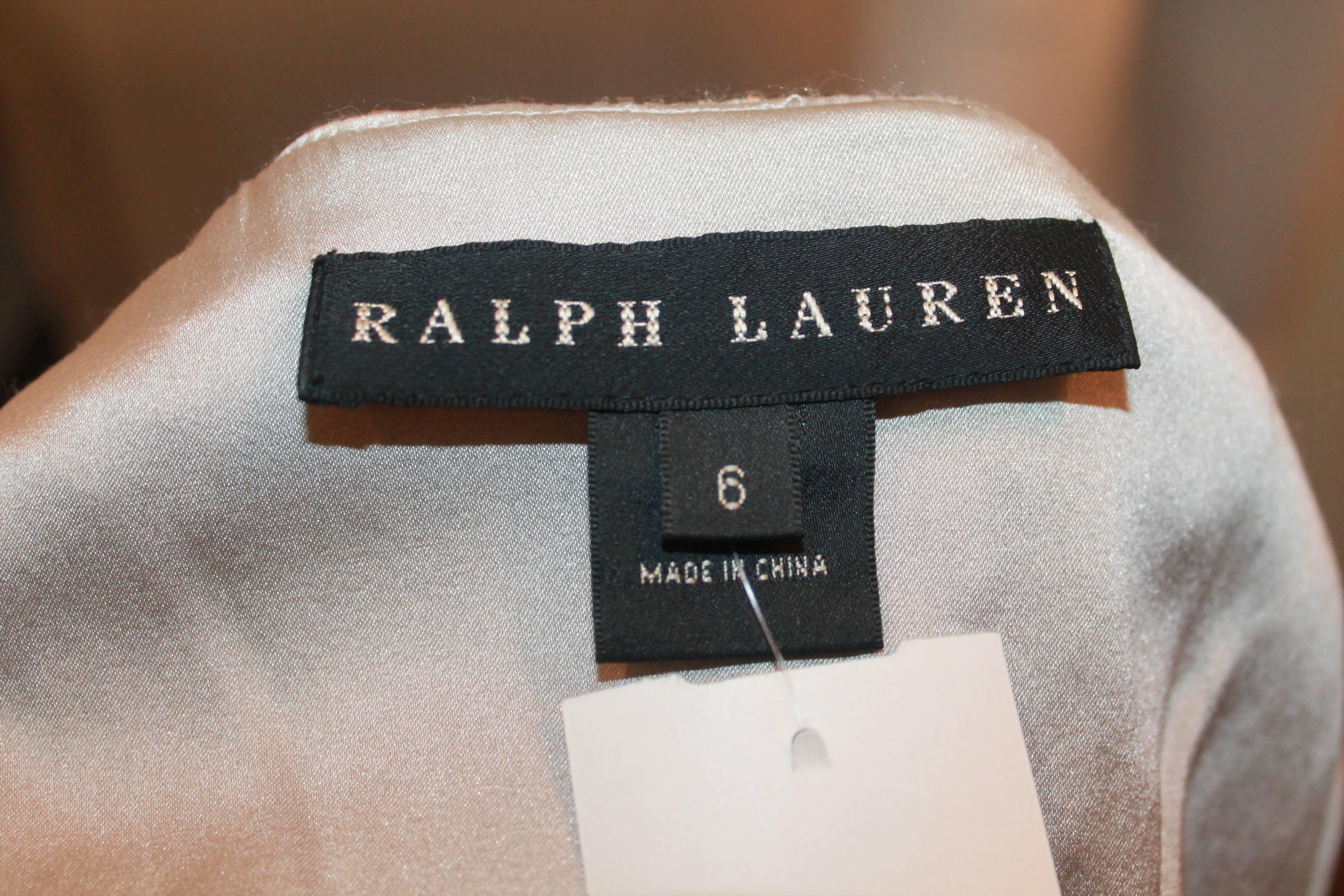 Ralph Lauren Black Label Silver Beaded Sleeveless Top - 6  2