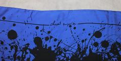 Hermes Large Silk Blue & Black "Cheval Surprise" Scarf
