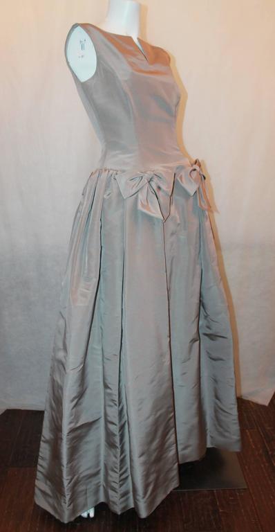 silk taffeta evening gown